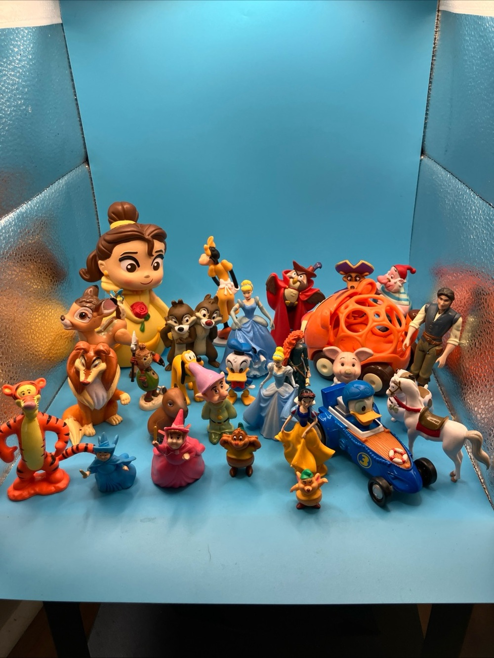 lot of disney figures toys